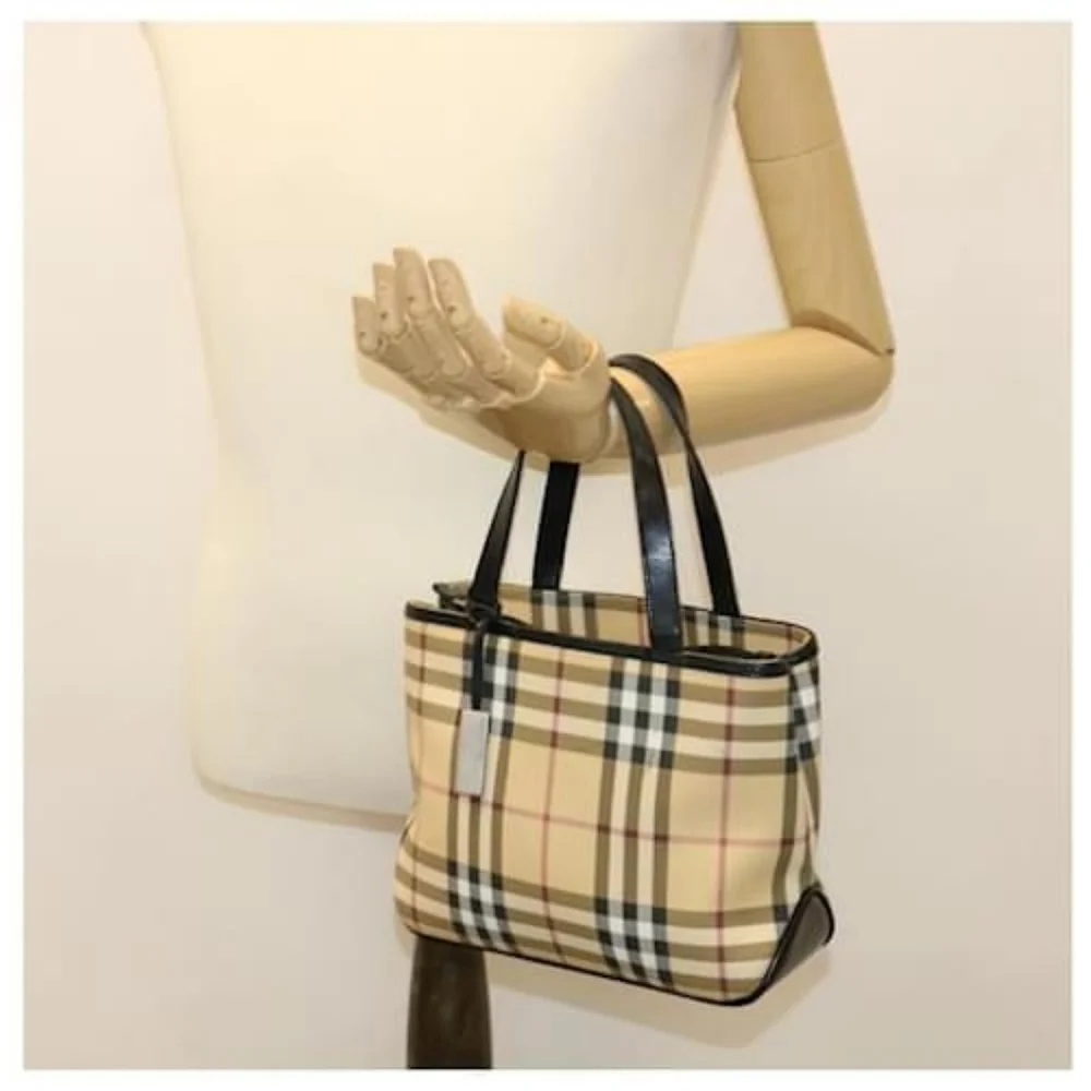 BURBERRY Vintage Nova Check Hand Bag Beige/Black - Picture 5 of 14